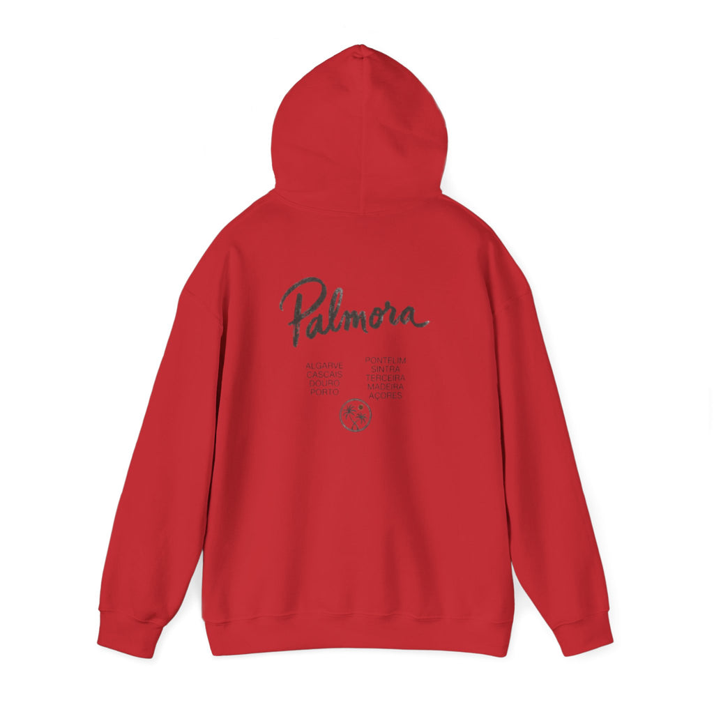 Palmora Palm Trees Hoodie — Minimal Coastal Graphic Pullover