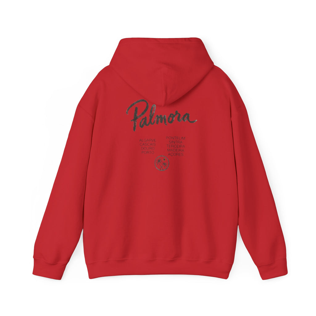 Palmora Palm Trees Hoodie — Minimal Coastal Graphic Pullover