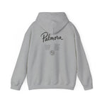Palmora Palm Trees Hoodie — Minimal Coastal Graphic Pullover
