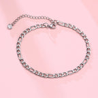 Rope Anklet, Stainless Steel Rope Ankle, Anklets Bracelets for Men Women, Adjustable Twisted Rope Bracelet Gift