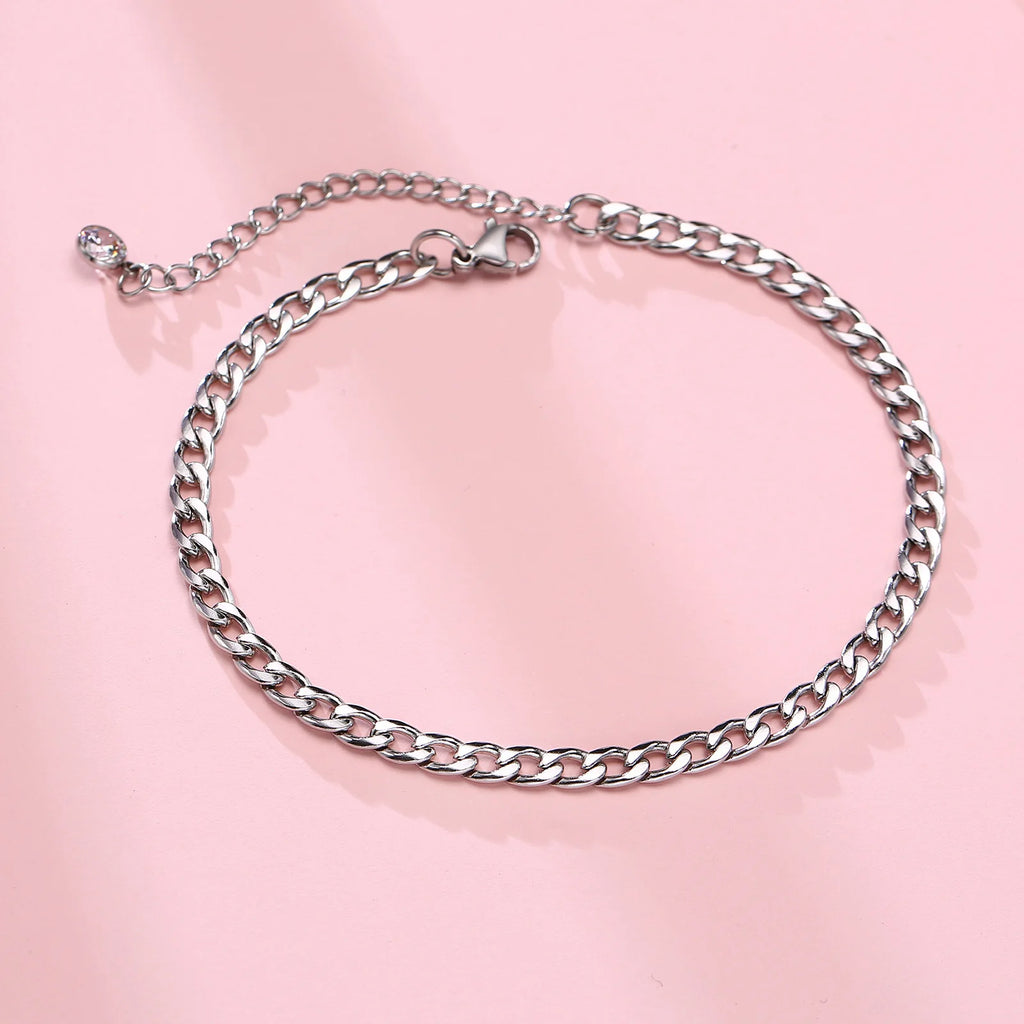 Rope Anklet, Stainless Steel Rope Ankle, Anklets Bracelets for Men Women, Adjustable Twisted Rope Bracelet Gift