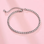 Rope Anklet, Stainless Steel Rope Ankle, Anklets Bracelets for Men Women, Adjustable Twisted Rope Bracelet Gift