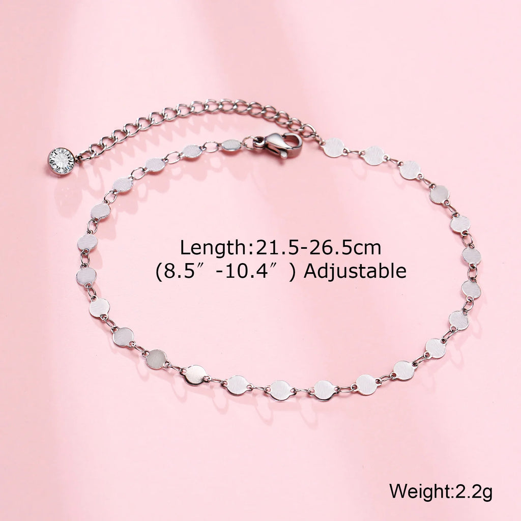 Rope Anklet, Stainless Steel Rope Ankle, Anklets Bracelets for Men Women, Adjustable Twisted Rope Bracelet Gift