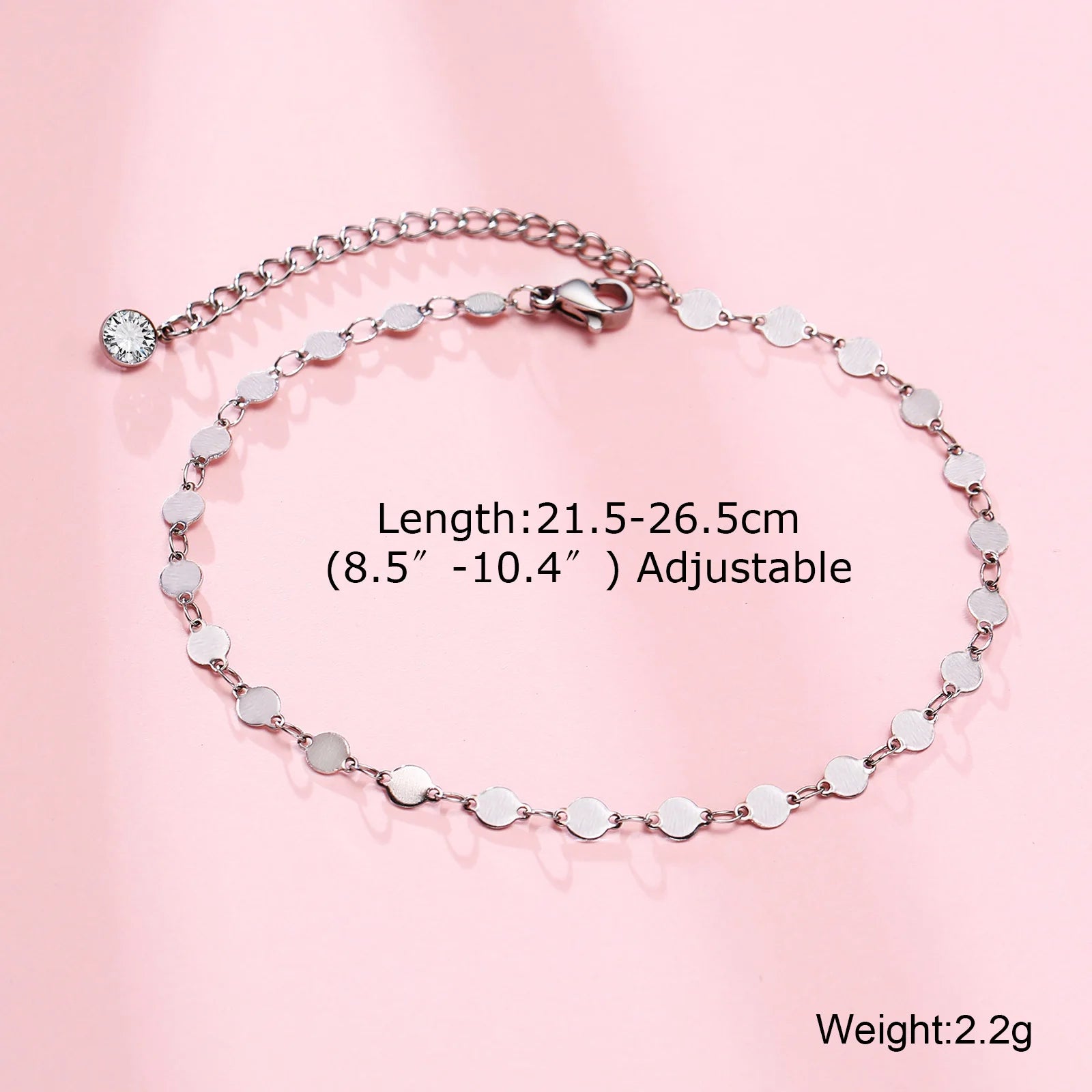 Rope Anklet, Stainless Steel Rope Ankle, Anklets Bracelets for Men Women, Adjustable Twisted Rope Bracelet Gift