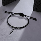 Casual Handmade Braided String Rope Chain Anklets for Men,Stylish Feather Beads Charm Ankle Bracelet,Beach Barefoot Gift Jewelry