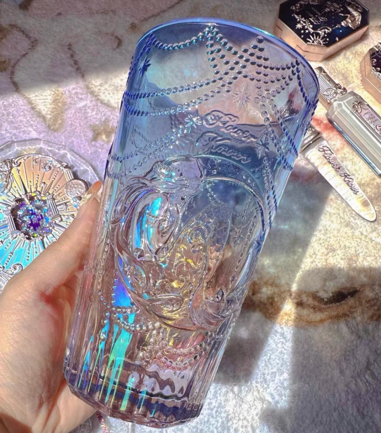 Flower Knows Moonlight Mermaid Cup Exquisite Relief Water Cup