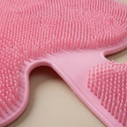 Shower Massage Anti-Slip Mat – Dual Use for Back Scrubbing & Foot Care, Soft Bristles, Strong Adsorption Suction Cups