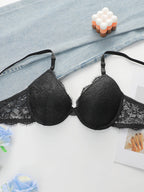 High Quality Simple And Sexy Lace Women's Push Up Two-piece Bra And Underwear A3107