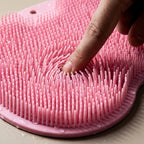 Shower Massage Anti-Slip Mat – Dual Use for Back Scrubbing & Foot Care, Soft Bristles, Strong Adsorption Suction Cups
