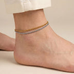 Minimalist Unisex Stainless Steel Box Chain Thin Link Adjustable Anklets for Men Women Basic Stackable Casual Beach Foot Jewelry