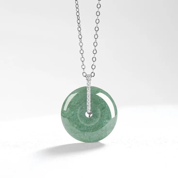 Myanmar Jadeite Snake Cross Pendant Necklace Burmese Jade Charm Fashion Accessories Vintage Luxury Lucky Real Jewelry