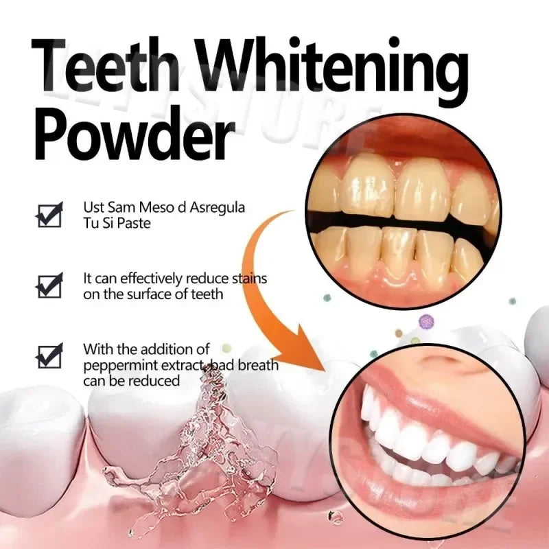 Teeth whitening powder dental stone powder Remove Yellow Teeth bad breath Fresh Breath Dental Gum Care Bleaching Tooth