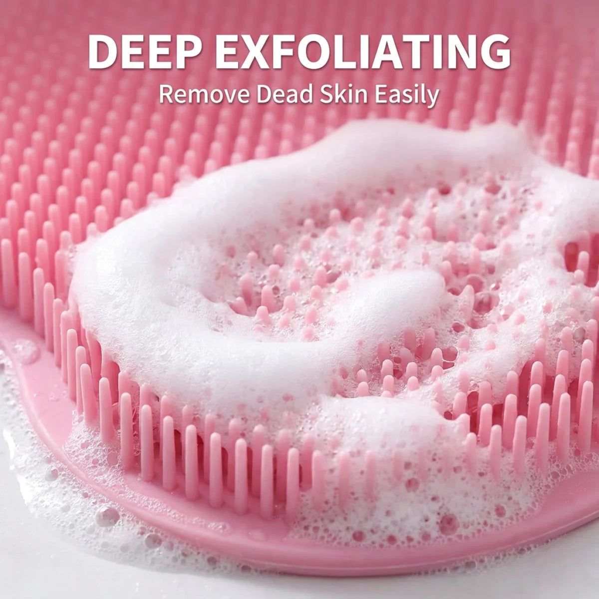 Shower Massage Anti-Slip Mat – Dual Use for Back Scrubbing & Foot Care, Soft Bristles, Strong Adsorption Suction Cups