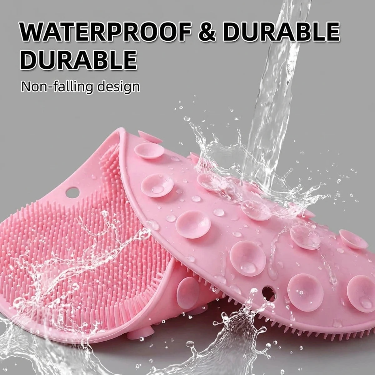 Shower Massage Anti-Slip Mat – Dual Use for Back Scrubbing & Foot Care, Soft Bristles, Strong Adsorption Suction Cups