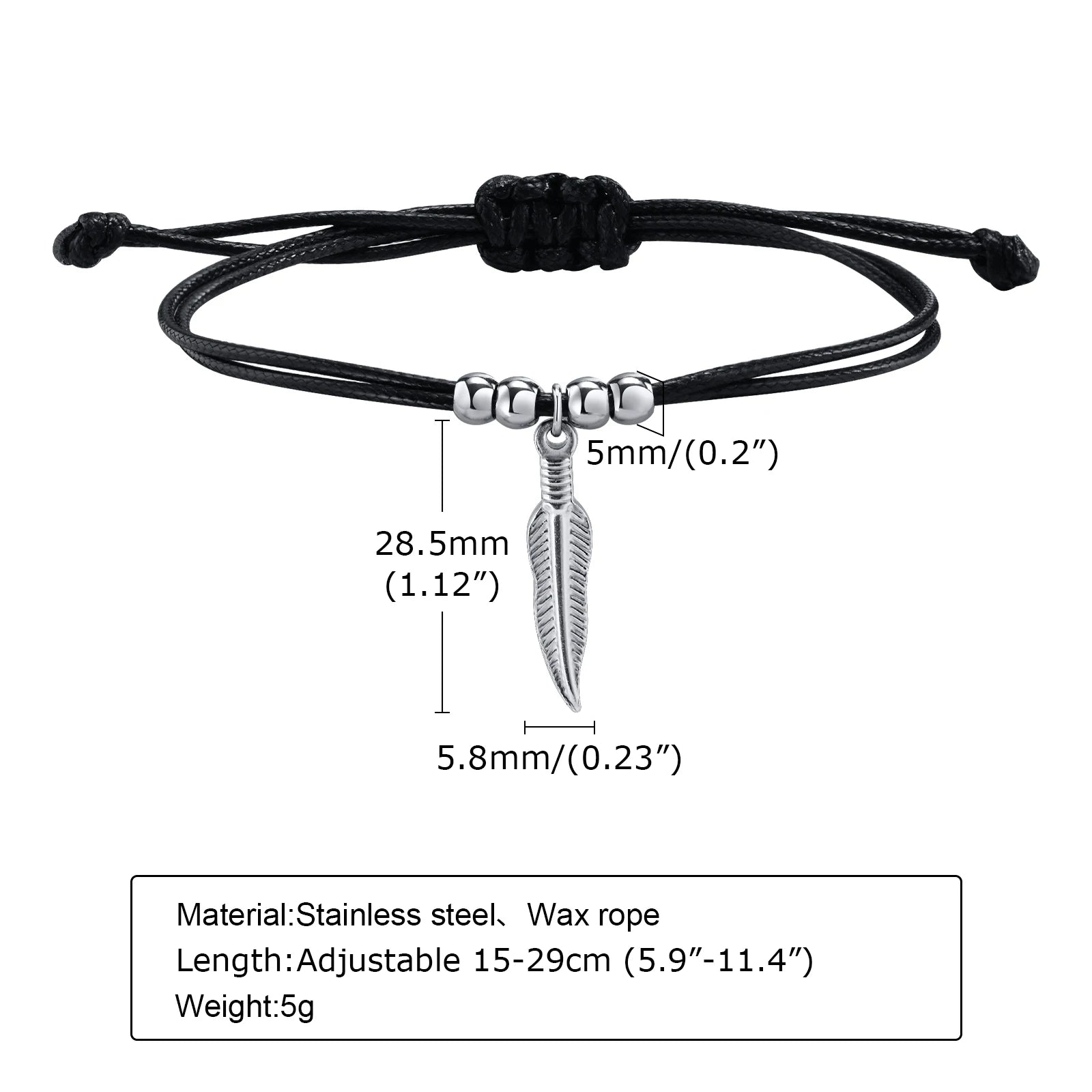 Casual Handmade Braided String Rope Chain Anklets for Men,Stylish Feather Beads Charm Ankle Bracelet,Beach Barefoot Gift Jewelry